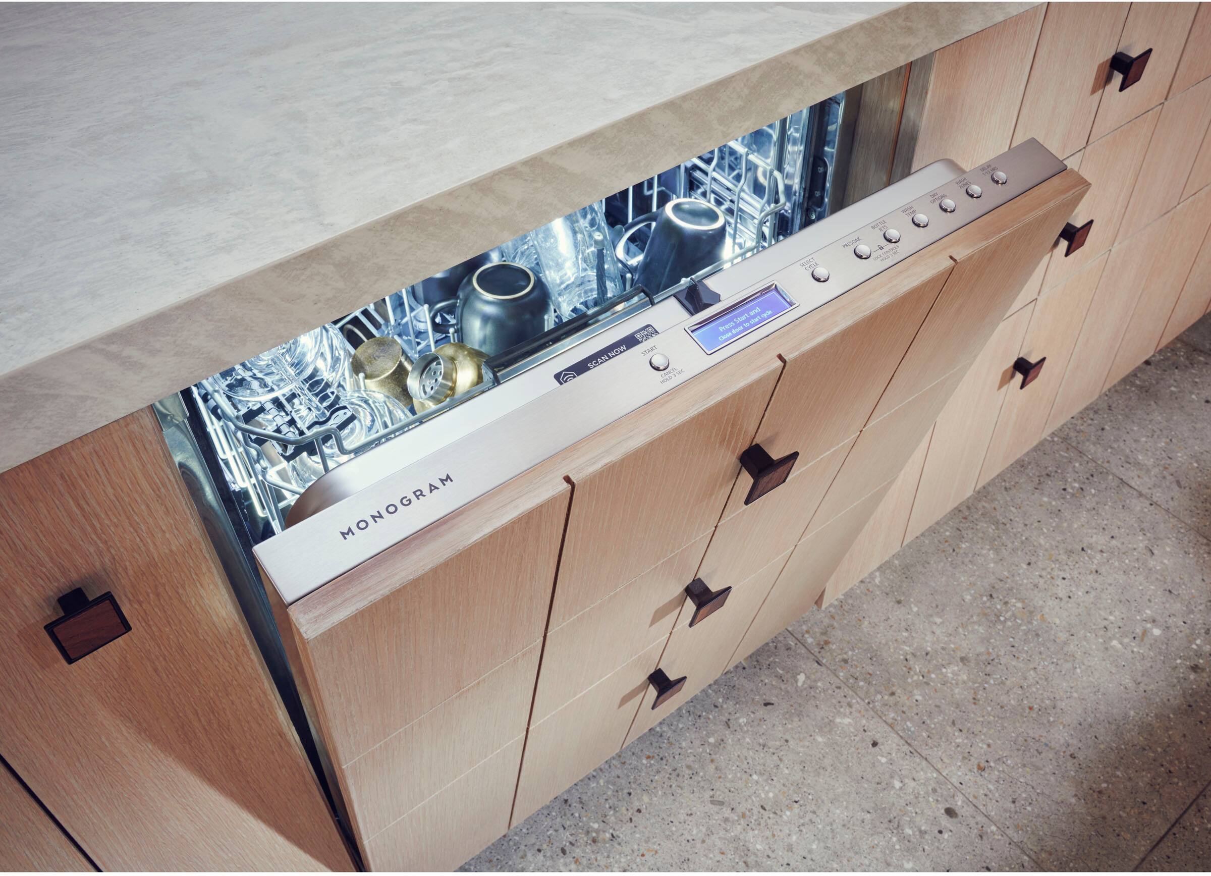 Alt View 19. Monogram - Top Control Smart Built-In Stainless Steel Tub Dishwasher with 3rd Rack and 39 dBa - Custom Panel Ready.