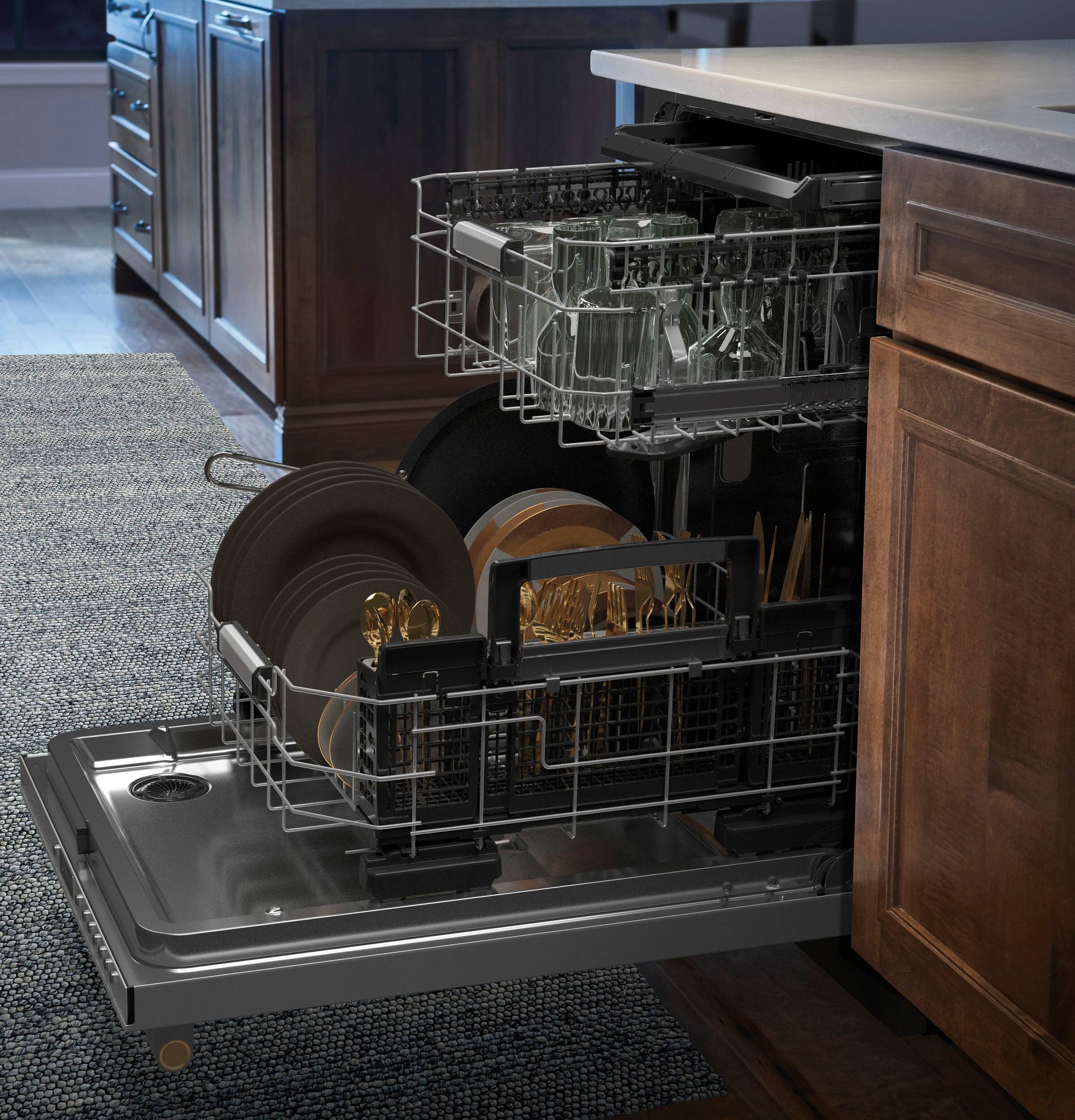 Alt View 29. Monogram - Top Control Smart Built-In Stainless Steel Tub Dishwasher with 3rd Rack and 39 dBa - Custom Panel Ready.