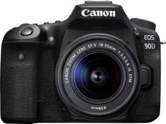 Canon - EOS 90D DSLR Camera with EF-S 18-55mm Lens - Black - Front_Zoom