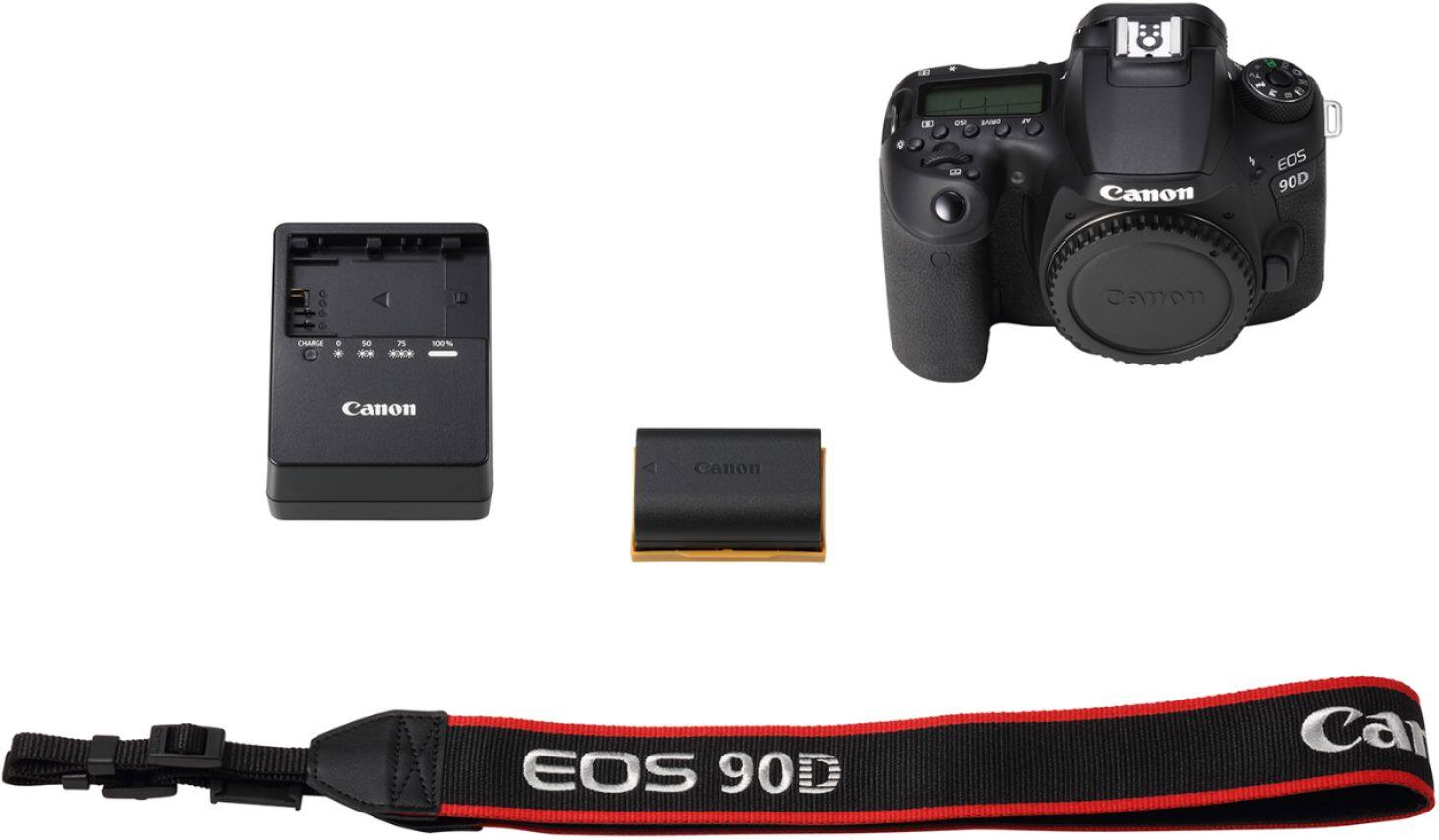 Alt View 12. Canon - EOS 90D DSLR Camera (Body Only) - Black.
