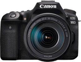 Canon - EOS 90D DSLR Camera with EF-S 18-135mm Lens - Black - Front_Zoom