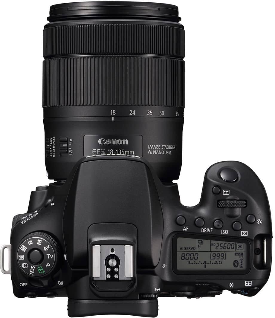 Top. Canon - EOS 90D DSLR Camera with EF-S 18-135mm Lens - Black.