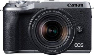 Canon - EOS M6 Mark II Mirrorless Camera with EF-M 18-150mm Lens and EVF-DC2 Viewfinder - Silver - Front_Zoom