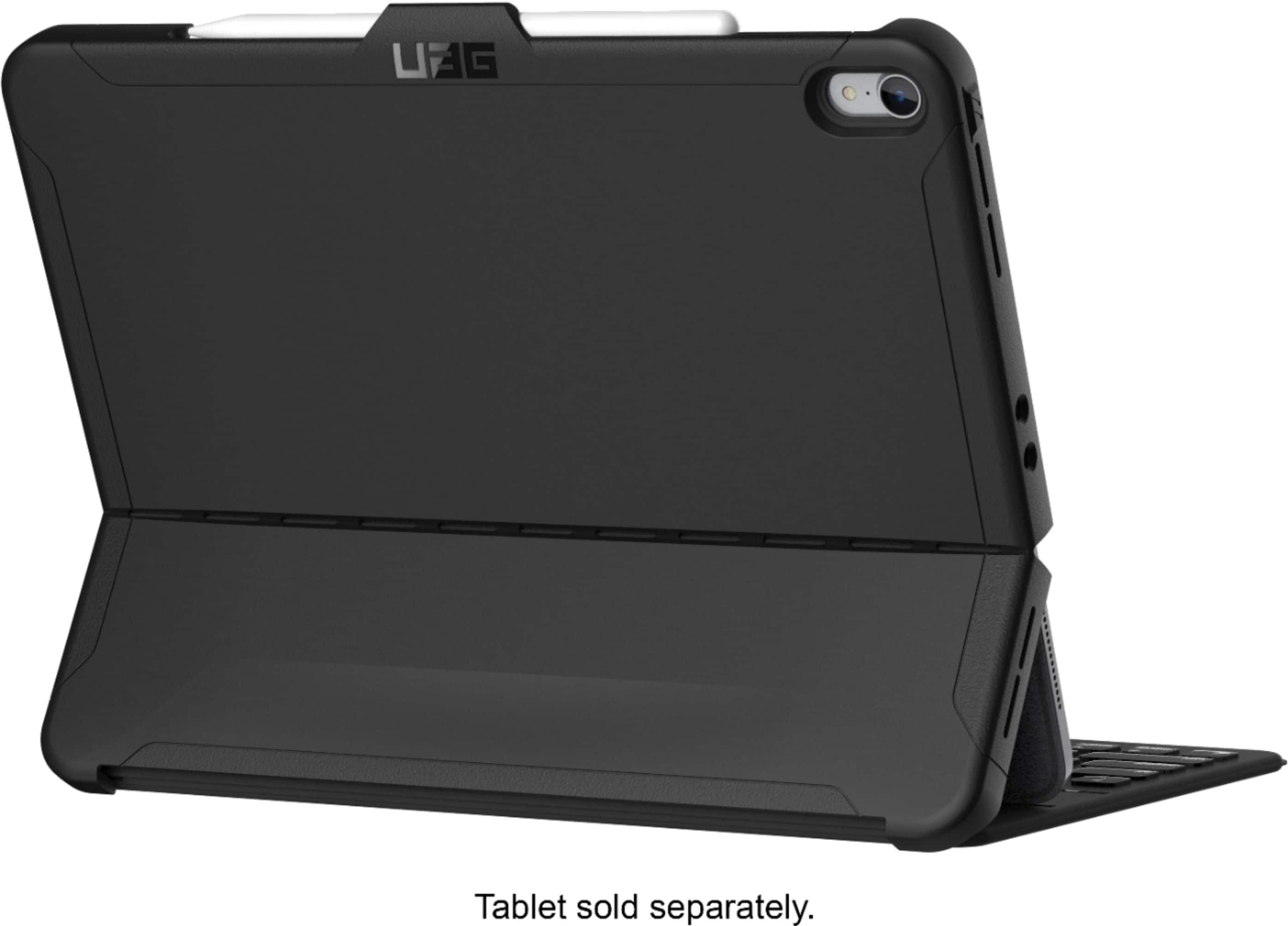 Left View: UAG - Scout Folio Case for Apple® iPad® Pro 12.9" (3rd Generation 2018) - Black