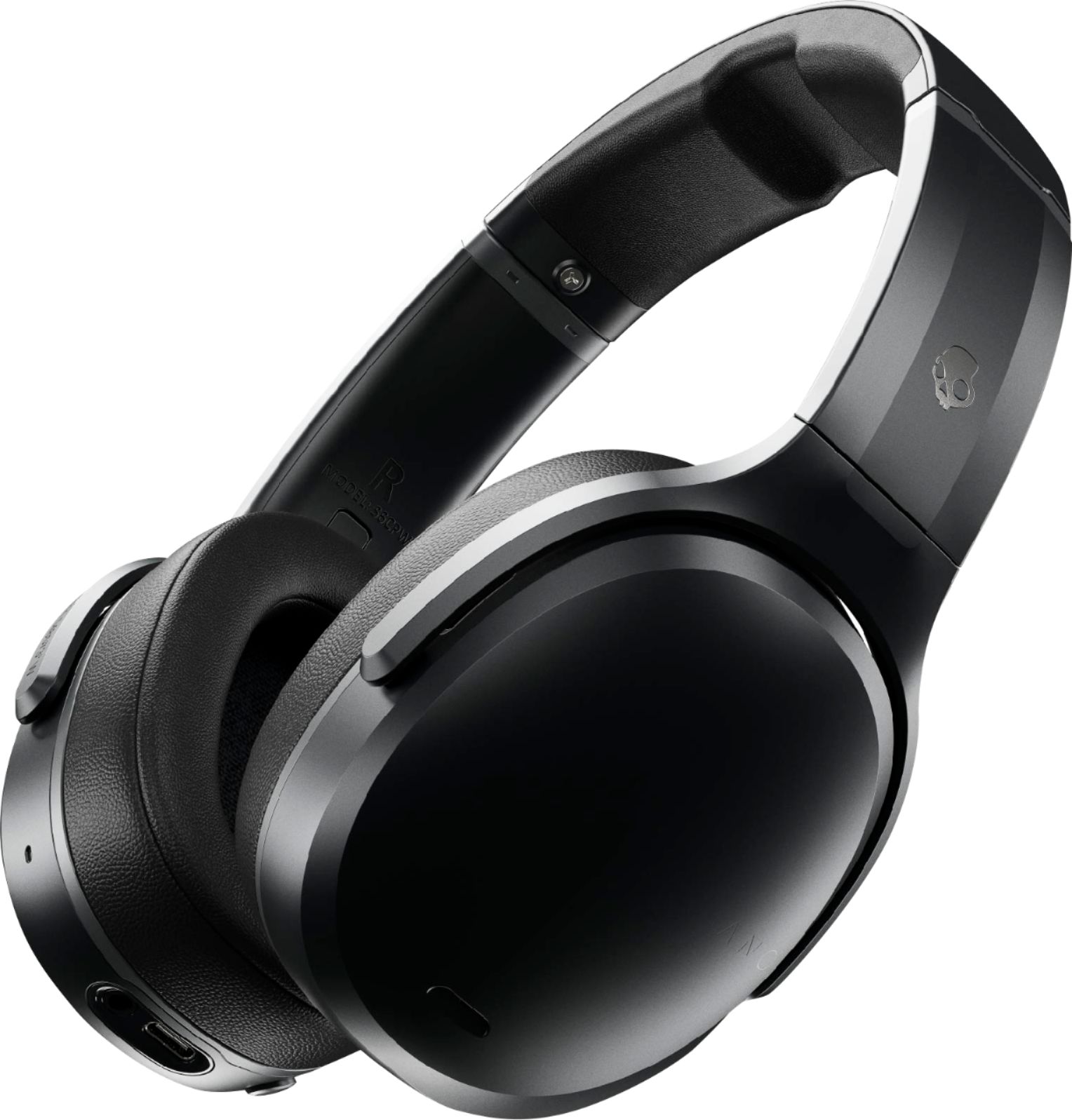 Angle View: Skullcandy - Crusher ANC Wireless Noise Cancelling Over-the-Ear Headphones - Black
