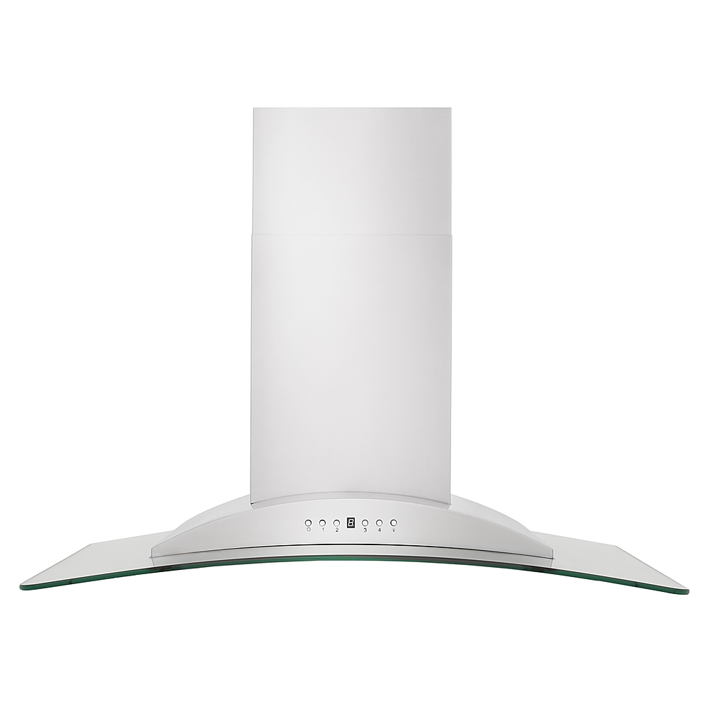 Angle View: ZLINE - 36" Externally Vented Range Hood - Brushed Stainless Steel