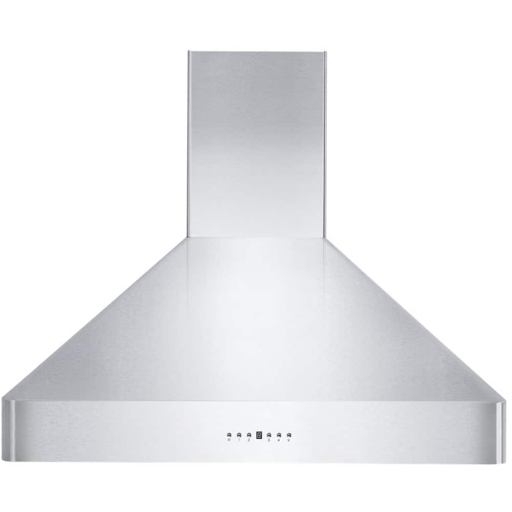 Front. ZLINE - 36" Externally Vented Range Hood - Brushed Stainless Steel.