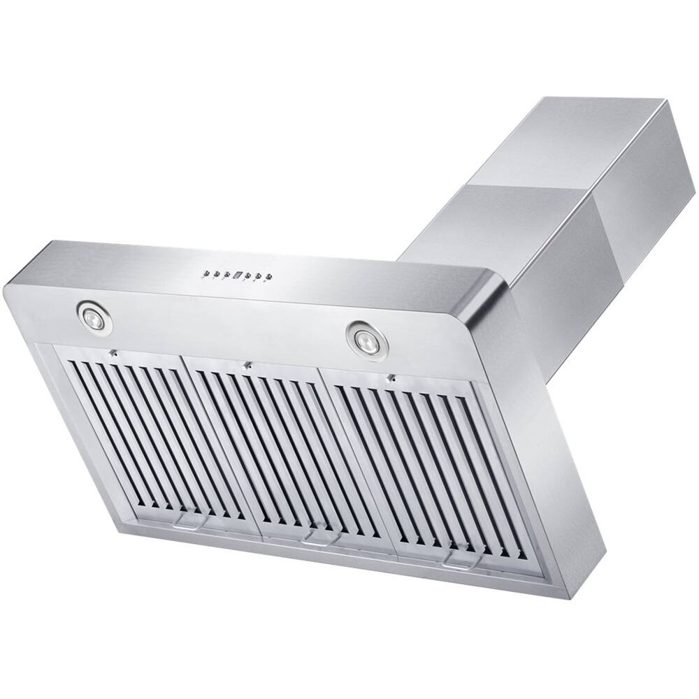 Alt View 12. ZLINE - 36" Externally Vented Range Hood - Brushed Stainless Steel.
