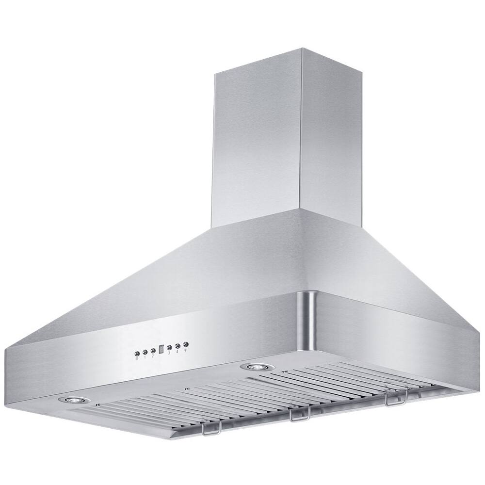 Alt View 13. ZLINE - 36" Externally Vented Range Hood - Brushed Stainless Steel.