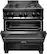 Alt View 15. ZLINE - Dual Fuel Range with Gas Stove and Electric Oven - Black Stainless Steel.