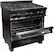 Alt View 18. ZLINE - Dual Fuel Range with Gas Stove and Electric Oven - Black Stainless Steel.