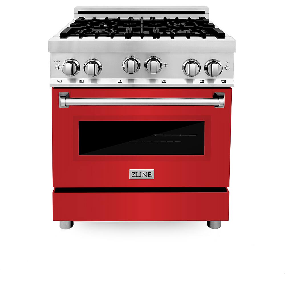 ZLINE Professional 4.0 Cu. Ft. Freestanding Gas Convection Range Matte Red RGRM30 Best Buy