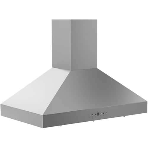 Left View: ZLINE - 36" Externally Vented Range Hood - Black stainless steel