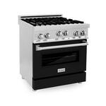 ZLINE - Professional 4.0 Cu. Ft. Freestanding Gas Convection Range - Black Matte - Front_Standard