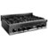 Left. ZLINE - Professional 36" Gas Cooktop with 6 Burners - Black stainless steel.