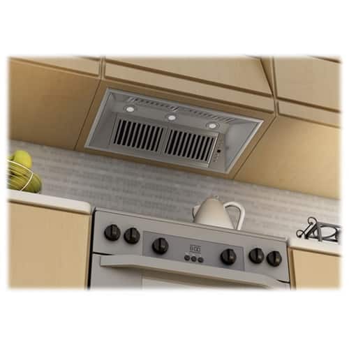 Alt View 16. ZLINE - 34" Externally Vented Range Hood - Brushed Stainless Steel.