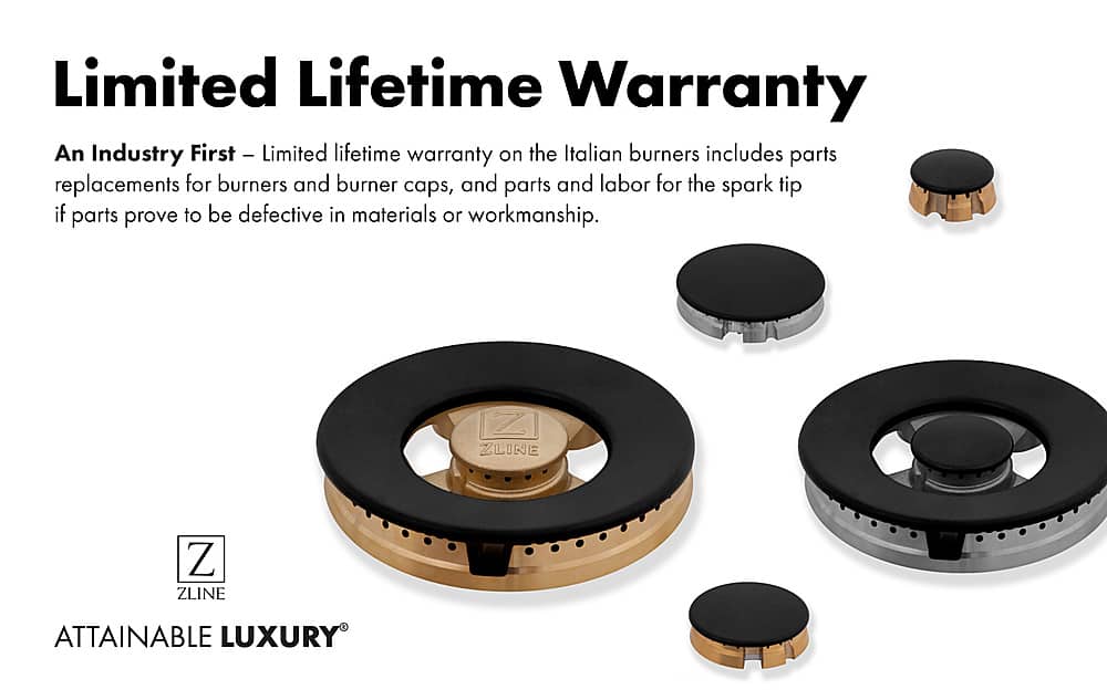 ZLINE Professional 30" Gas Cooktop with 4 Burners Stainless Steel RT30