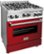 Angle Zoom. ZLINE - Professional 4.0 Cu. Ft. Freestanding Gas Convection Range - Gloss red.