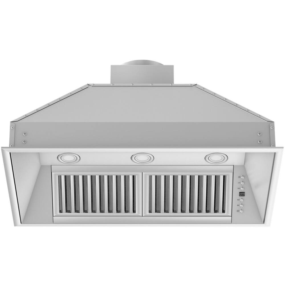 Alt View 11. ZLINE - 46" Externally Vented Range Hood - Brushed Stainless Steel.