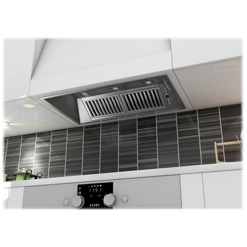 Alt View 14. ZLINE - 46" Externally Vented Range Hood - Brushed Stainless Steel.