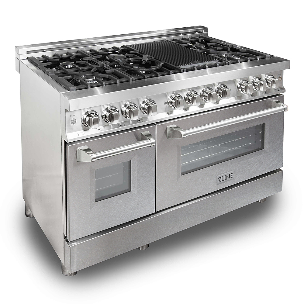 Tochi boom Blaze behalve voor ZLINE 6.0 cu. ft. Dual Fuel Range with Gas Stove and Electric Oven in  Fingerprint Resistant Stainless Steel Snow Stainless RA-SN-48 - Best Buy