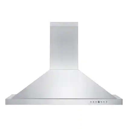 Front. ZLINE - 48" Externally Vented Range Hood - Brushed Stainless Steel.