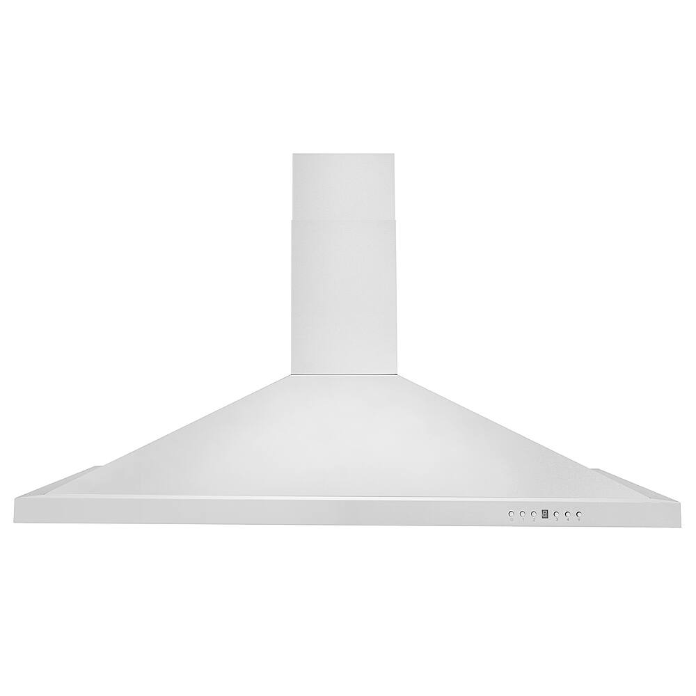 Left. ZLINE - 48" Externally Vented Range Hood - Brushed Stainless Steel.
