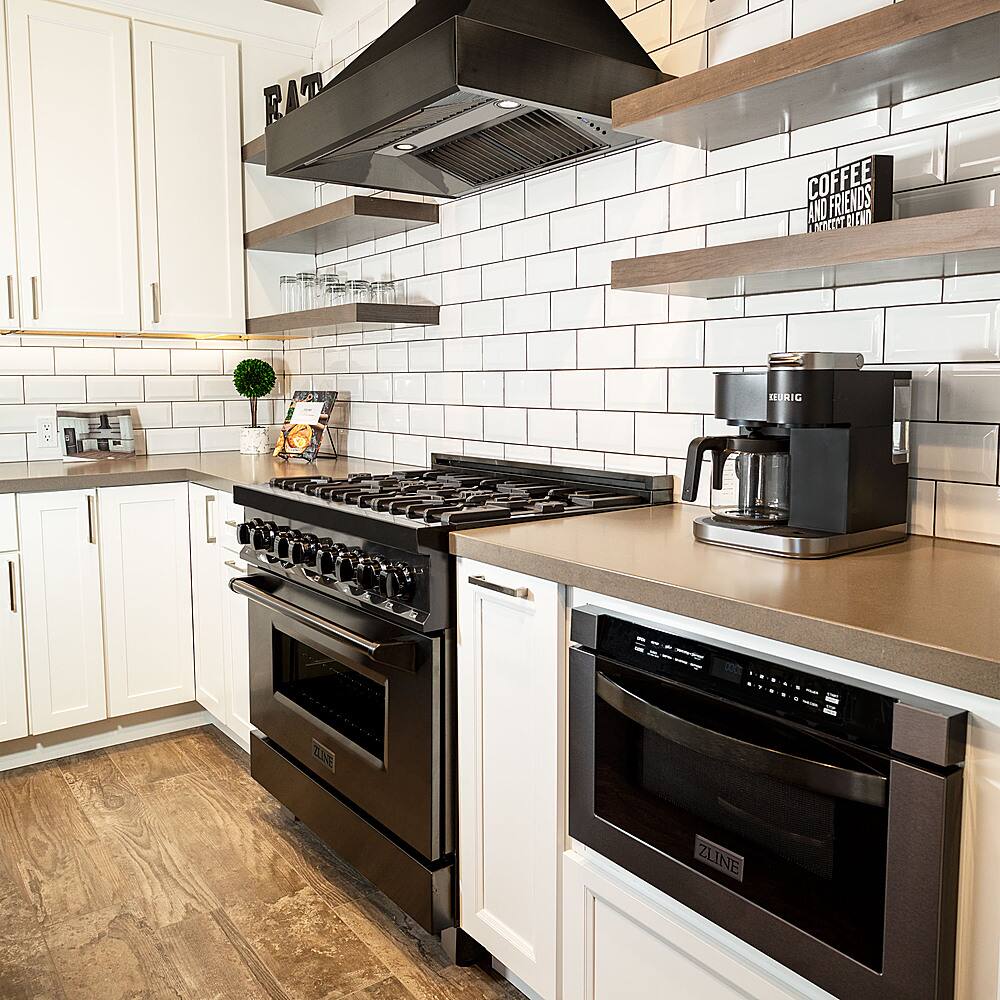 zline black stainless range