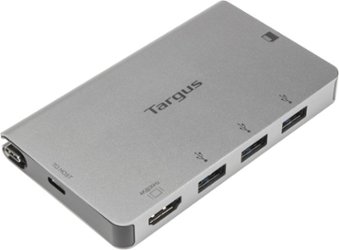 Targus - USB-C Single Video Multi Port Hub - Silver - Front_Zoom