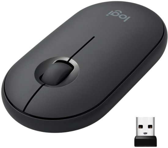 Front Zoom. Logitech - Pebble M350 Wireless Optical Ambidextrous Mouse with Silent Click - Graphite.