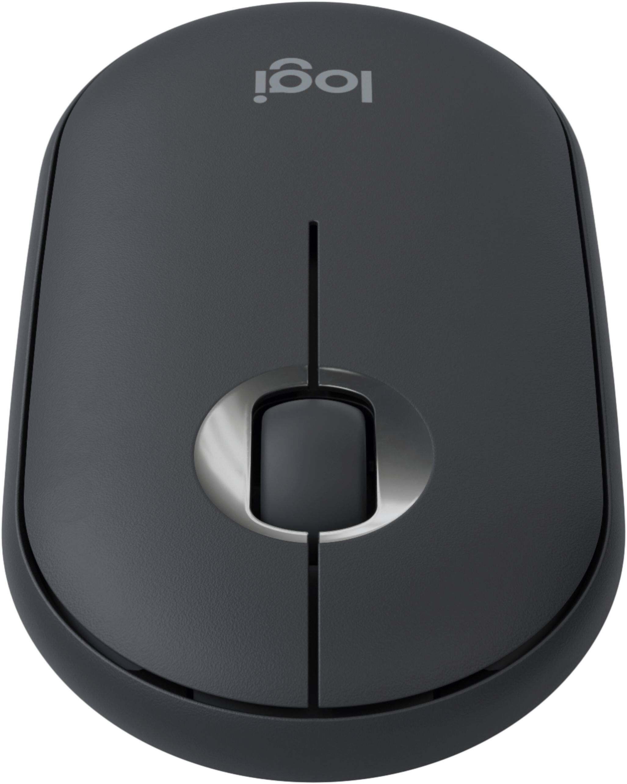 Alt View 12. Logitech - Pebble M350 Wireless Optical Ambidextrous Mouse with Silent Click - Graphite.