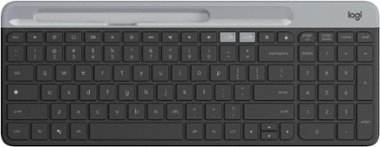 Logitech - K580 Multi-Device Chrome OS Edition Full-size Wireless Membrane Keyboard - Graphite - Front_Zoom