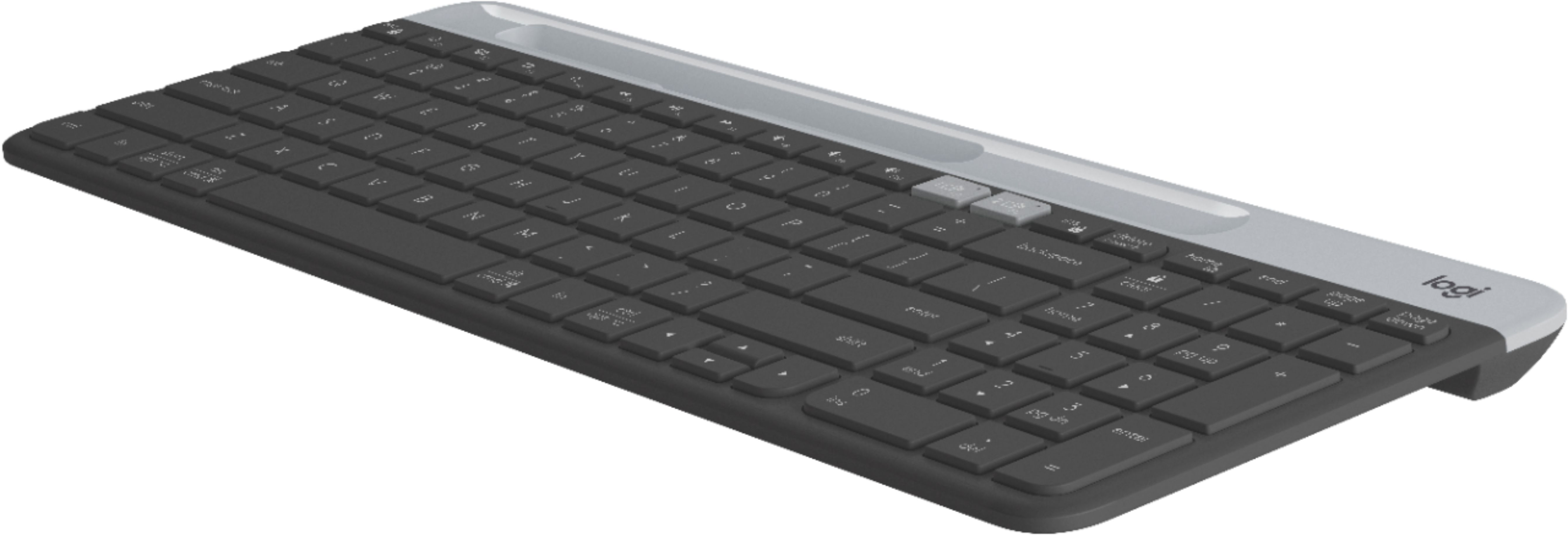 Left View: Logitech - K380 TKL Wireless Bluetooth Scissor Keyboard for Mac with Compact Slim Profile - Off-White