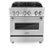 Alt View 1. ZLINE - 4.0 cu. ft. Dual Fuel Range with Gas Stove and Electric Oven - Stainless Steel.