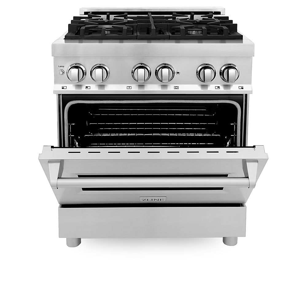 ZLINE 30 4.0 Cu. ft. Dual Fuel Range with GAS Stove and Electric Oven in Stainless Steel (RA30)