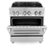Alt View 2. ZLINE - 4.0 cu. ft. Dual Fuel Range with Gas Stove and Electric Oven - Stainless Steel.