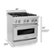 Alt View 17. ZLINE - 4.0 cu. ft. Dual Fuel Range with Gas Stove and Electric Oven - Stainless Steel.