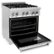Left. ZLINE - 4.0 cu. ft. Dual Fuel Range with Gas Stove and Electric Oven - Stainless Steel.