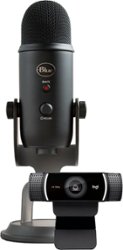 Blue Microphones - Pro Streamer Pack with Blue Yeti USB Microphone & Logitech C922 Pro HD Webcam - Front_Zoom