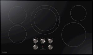 Samsung - 36" Built-In Electric Cooktop - Black - Front_Zoom