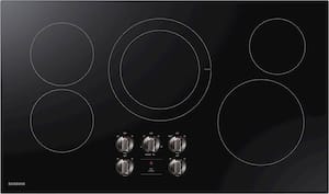 Samsung - 36" Built-In Electric Cooktop - Black - Front_Zoom