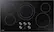 Front. Samsung - 36" Built-In Electric Cooktop - Black.
