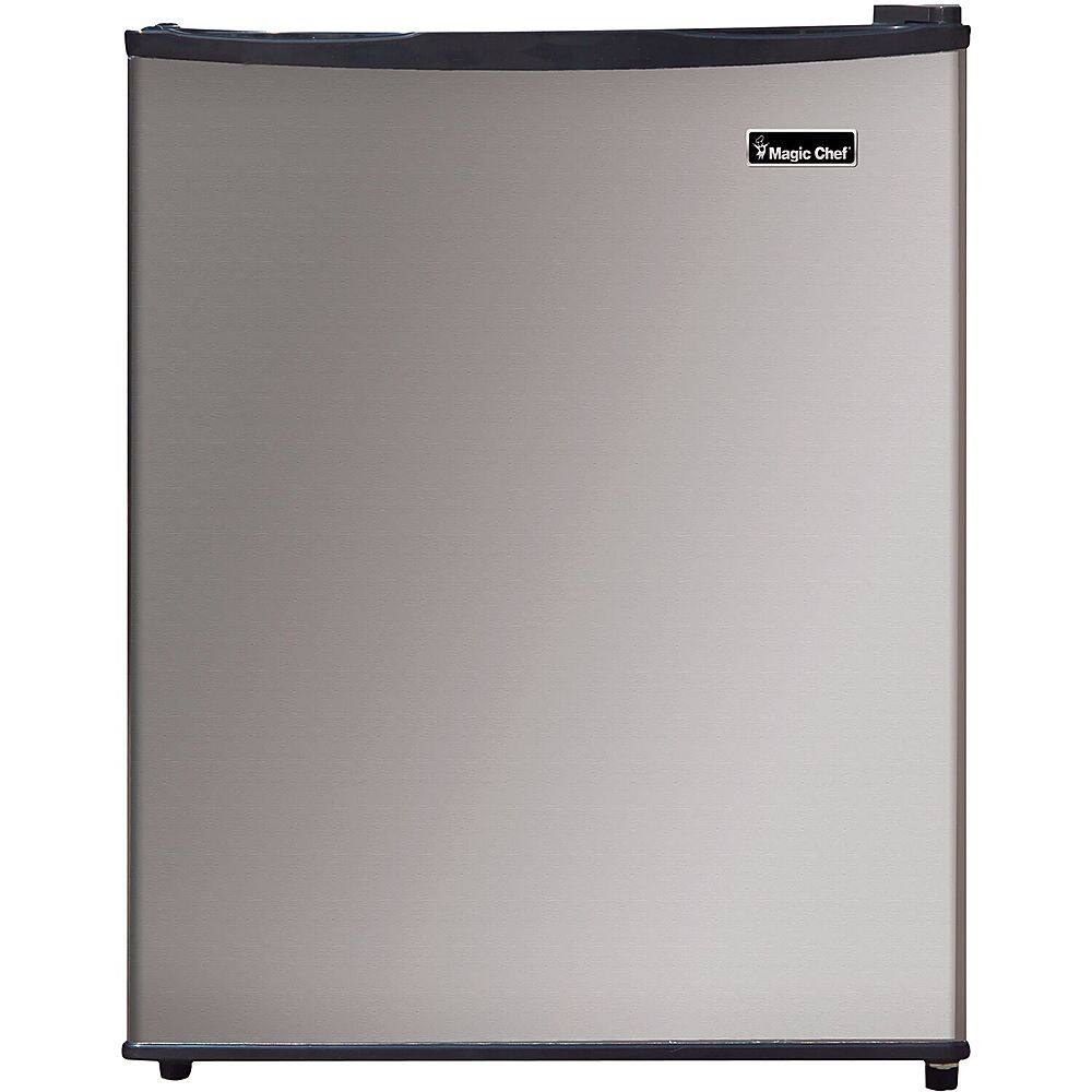 Magic Chef - 2.4 cu. ft. Mini Fridge - Stainless Steel