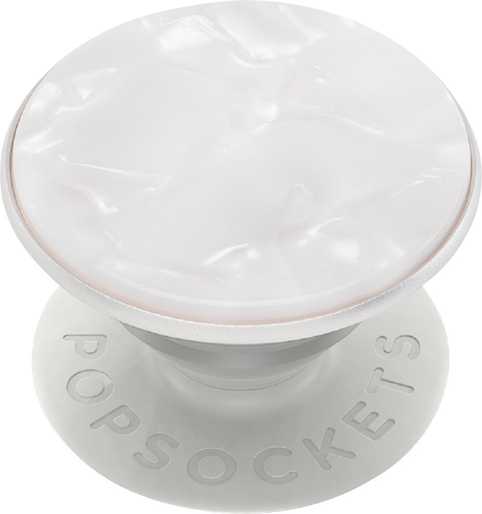 computer Sølv Cusco PopSockets PopGrip Luxe Cell Phone Grip and Stand Acetate Pearl White  801128 - Best Buy