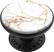 Front. PopSockets - PopGrip Luxe Cell Phone Grip and Stand - Popmirror Stone White Marble Gloss.
