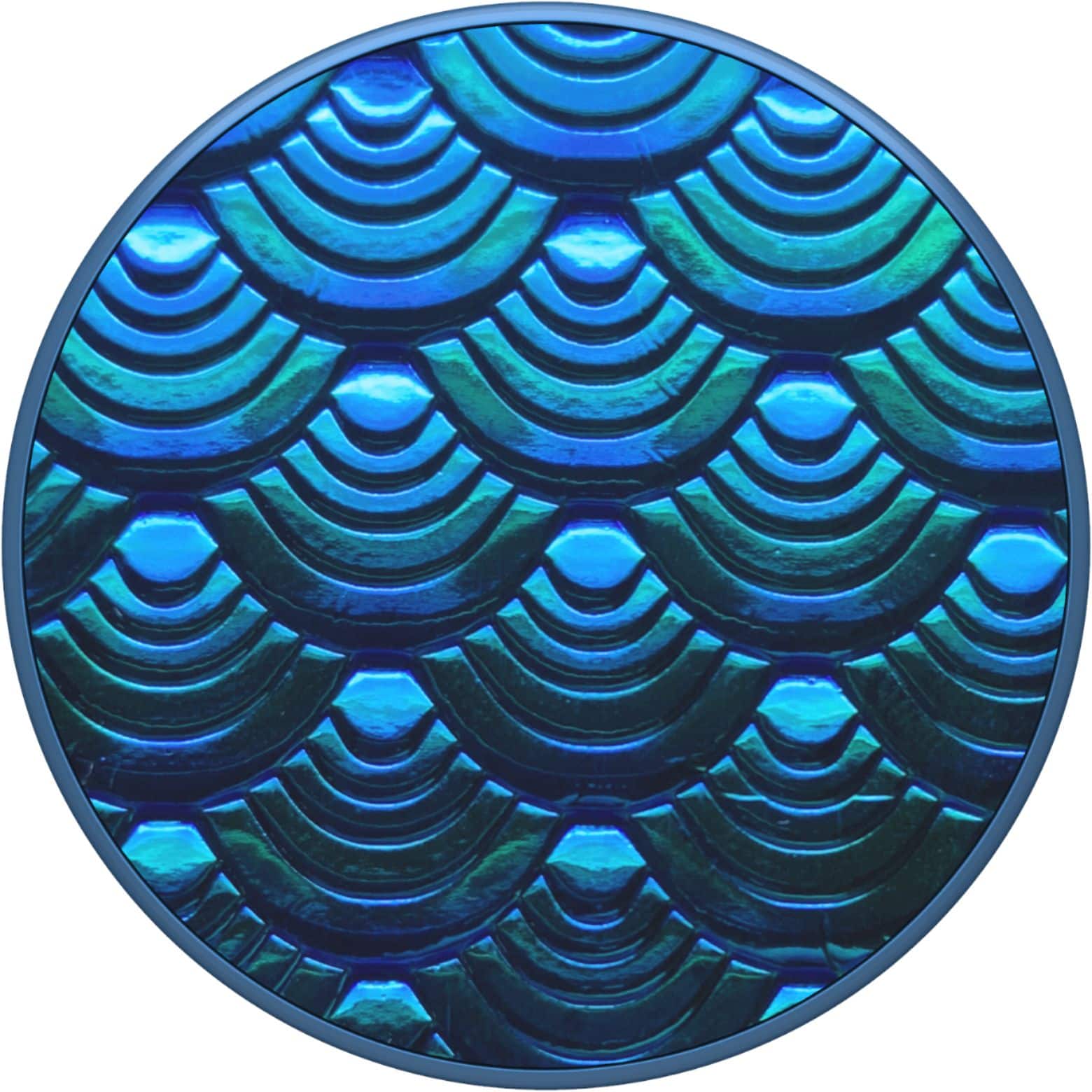 Alt View 11. PopSockets - PopGrip Premium Cell Phone Grip and Stand - Iridescent Mermaid Wave.
