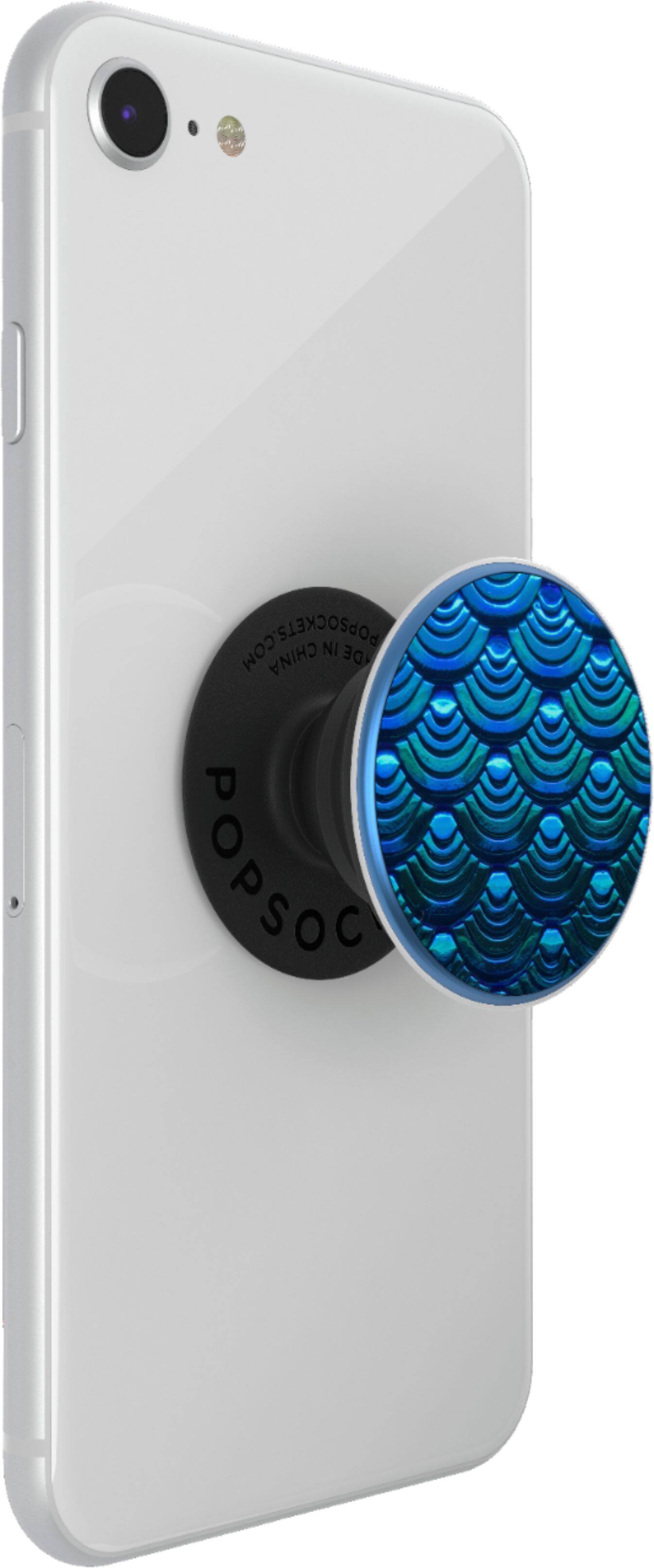 Alt View 14. PopSockets - PopGrip Premium Cell Phone Grip and Stand - Iridescent Mermaid Wave.