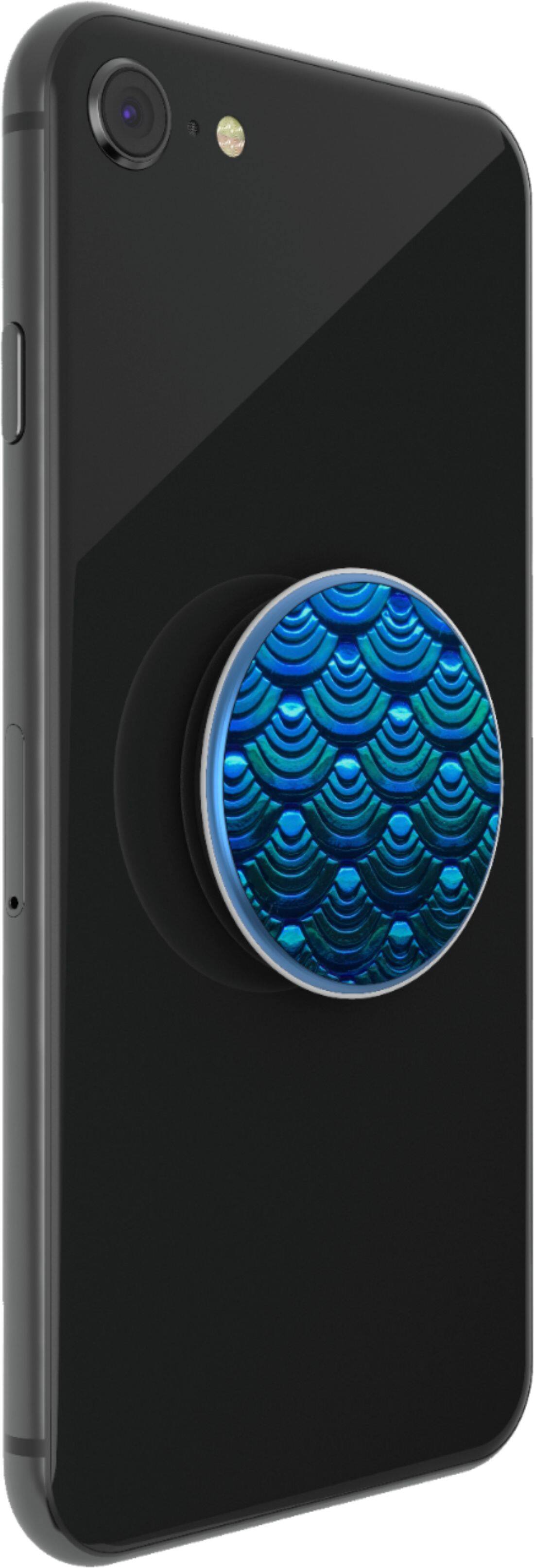 Alt View 17. PopSockets - PopGrip Premium Cell Phone Grip and Stand - Iridescent Mermaid Wave.