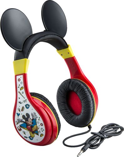 eKids - Disney Junior Mickey Wired On-Ear Headphones - Black/Red