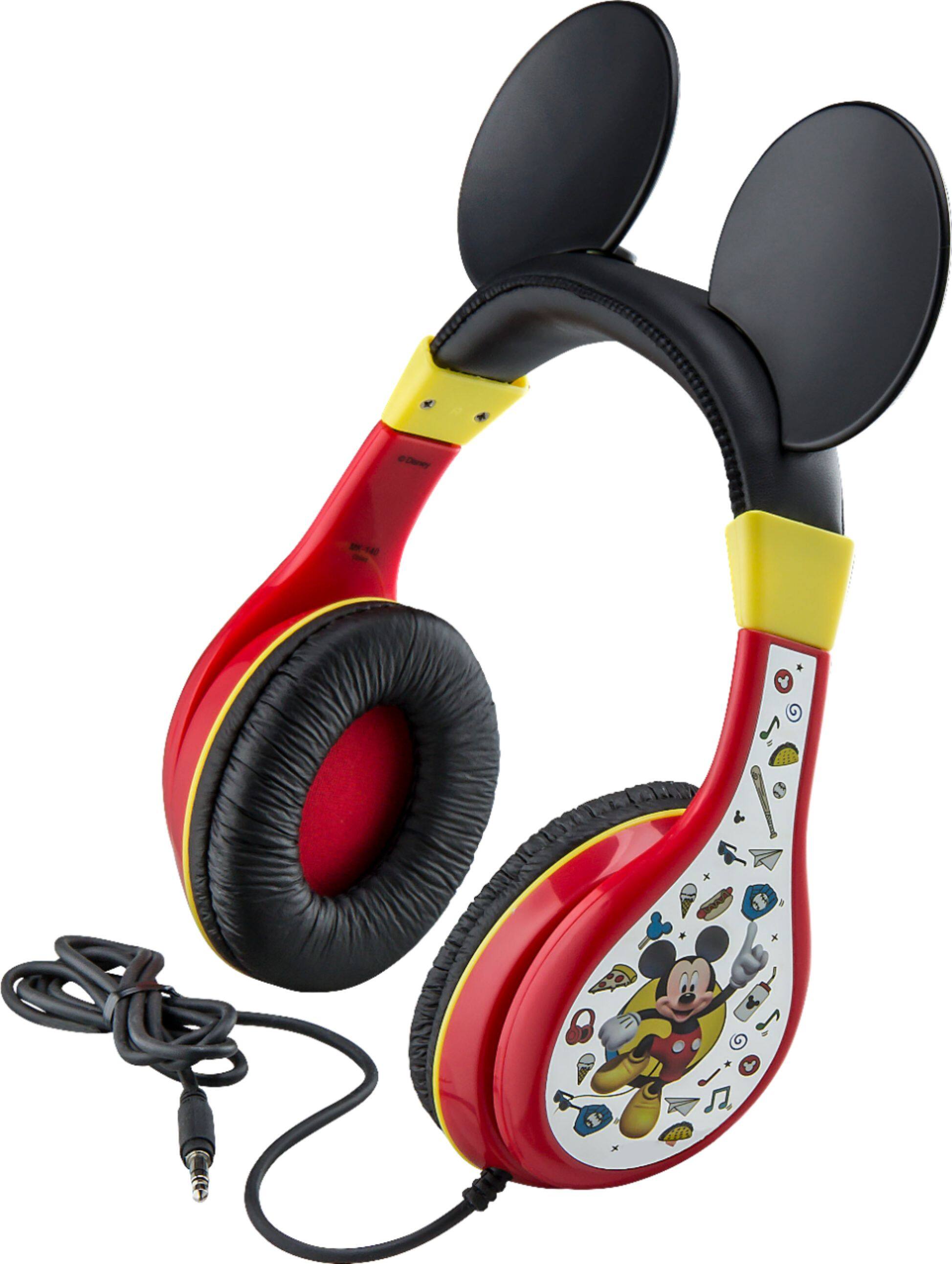 Left. eKids - Disney Junior Mickey Wired On-Ear Headphones - Black/Red.